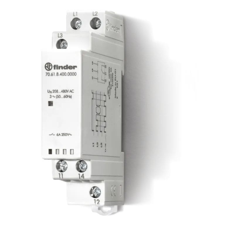FINDER SPA - FIN70618400P000 CONTROLLO TENSIONE TRIFASE 17.5MM PUSH-I