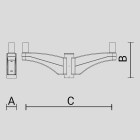 ARCLUCE SPA - ACL1099096X-21 BR. DECOR. T.PALO D102/60 ANG.90° DOPP