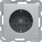 BERKER BRK7341236084 P.SCHUKO Q1/Q3 ALU VELLUTO, VERNICIATO