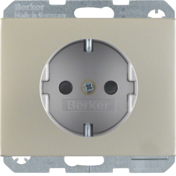 BERKER - BRK7341357004 P.SCHUKO K5 ACC.INOX, METALLO OPACO