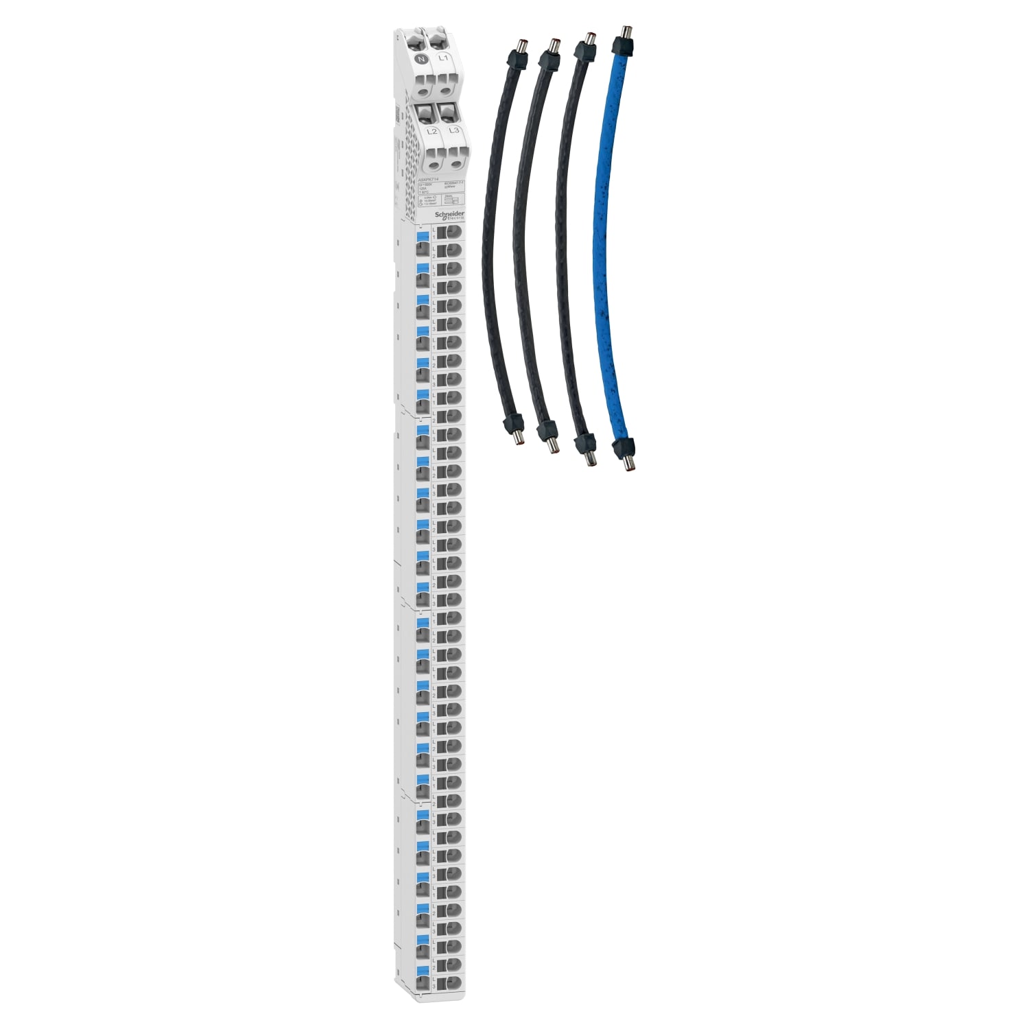SCHNEIDER ELECTRIC - SNRA9XPK715 Ripartitore verticale, Acti9 VDIS, con cavi, 3P+N, 160A, 250/440VAC, 66 connessioni