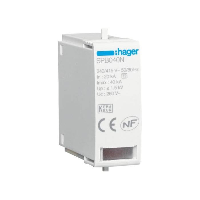 HAGER HAGSPB040N CARTUCCIA N-PE IN 20KA IMAX 40KA