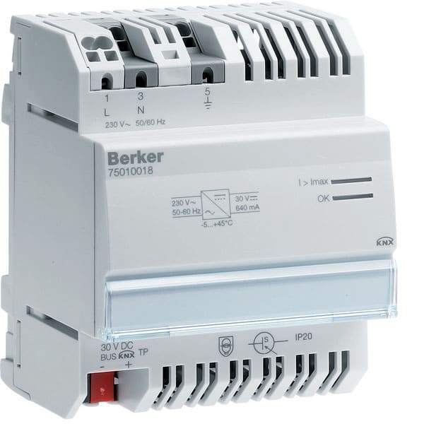 BERKER BRK75010018 ALIMENTATORE BUS KNX 640MA 4M