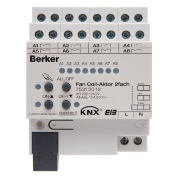 BERKER - BRK75312012 MOD.2 FANCOIL 6 VEL KNX TP 4M 10A 230VAC