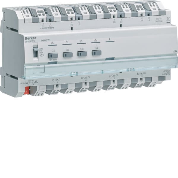 BERKER - BRK75314125 MOD.KNX+ TP DIMM RLC 4 OUT 2400W 230V 8M