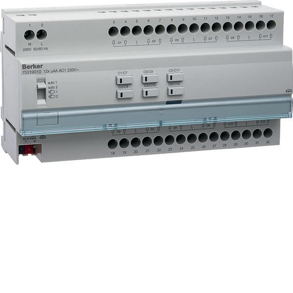 BERKER - BRK75319010 MOD.KNX+ TP 12 OUT VENEZ.6A AC1 230V 10M