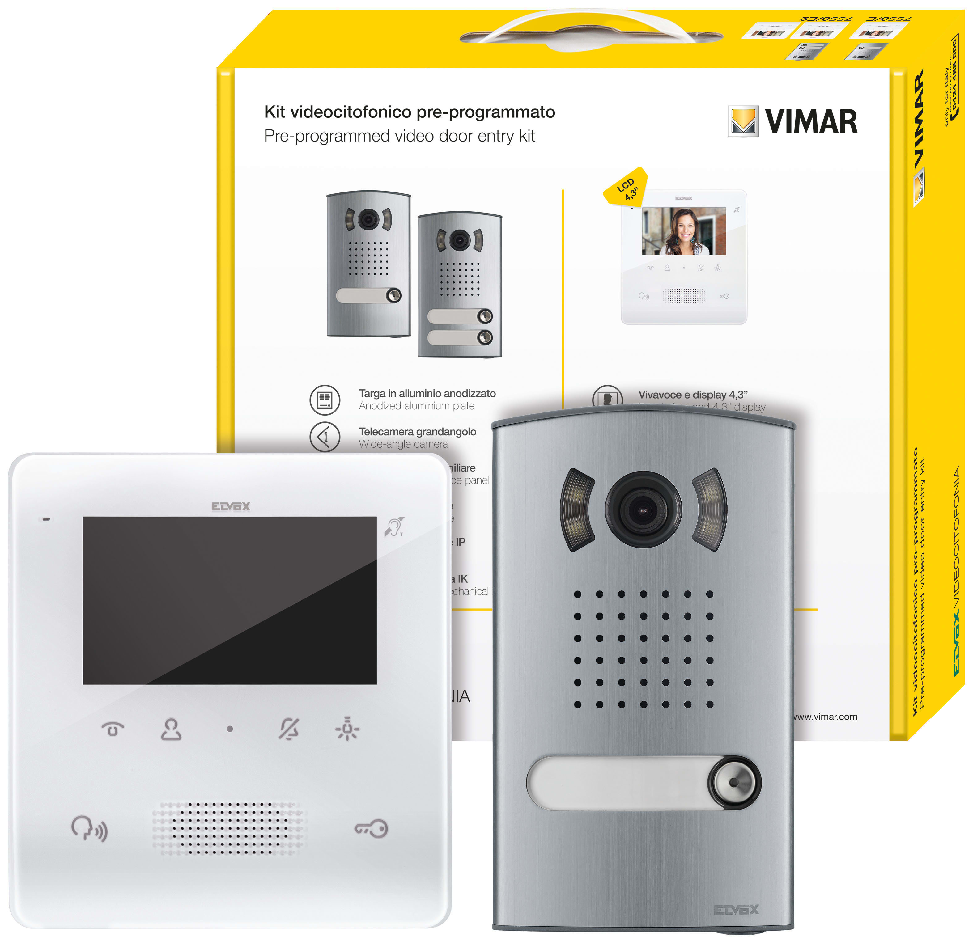 VIMAR SPA - VIW7558/E KIT VIDEO 2F+ MONO TAB 4,3 VIVAVOCE
