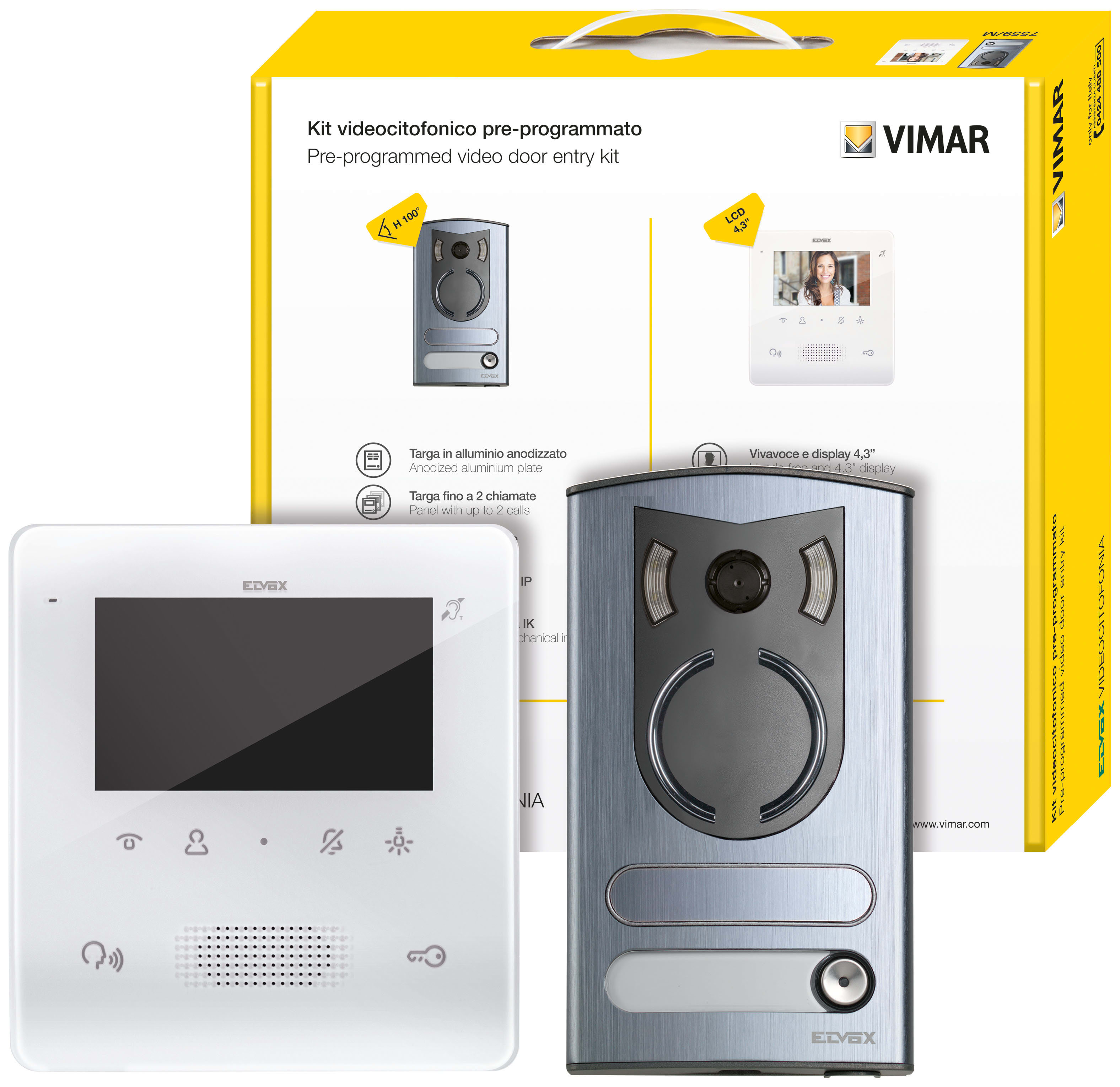 VIMAR SPA - VIW7559/M KIT VIDEO DUEFILIPLUS M/BIF. TAB VIVAV.