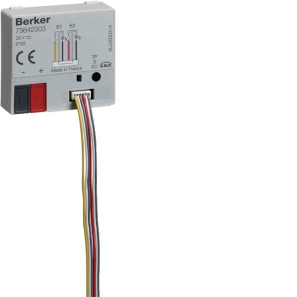 BERKER - BRK75642003 MOD.KNX TP 2 IN + 2 OUT X LED INCASSO