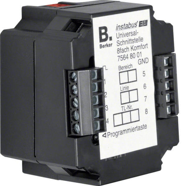 BERKER - BRK75648001 Universalschnittstelle 8f Komf UP KNX sw