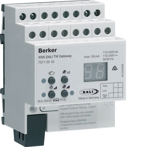 BERKER - BRK75710016 MOD.KNX TP GATEWAY DALI 64 LAMP 230V 4M