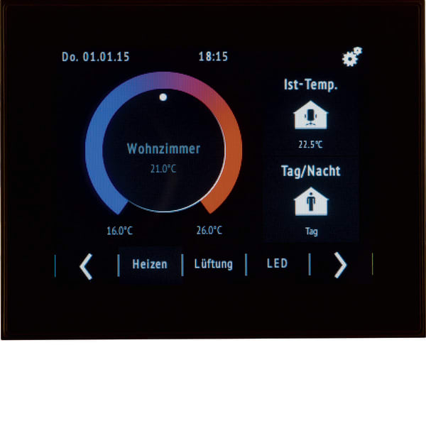 BERKER - BRK75740101 TOUCH SCREEN LCD KNX 3,5 POLLICI 24V INC