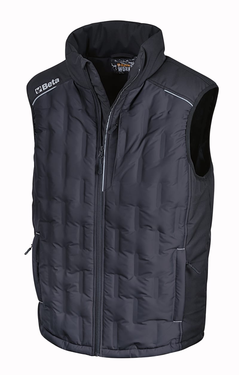 BM SPA BMM075790203 GILET TEXEL SOFTSHELL BLACK-GREY TG. L