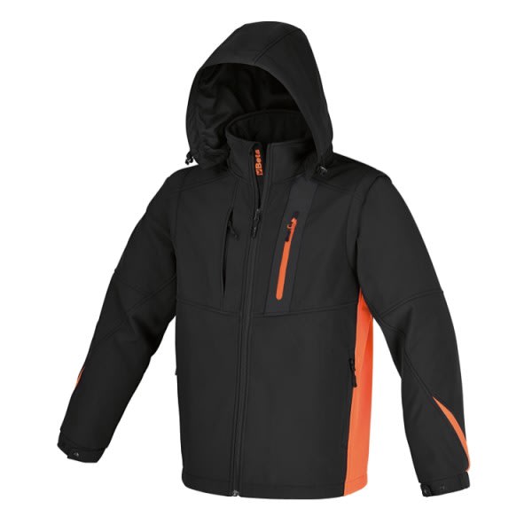 BM SPA - BMM076590005 Giacca softshell con cappuccio e maniche staccabili