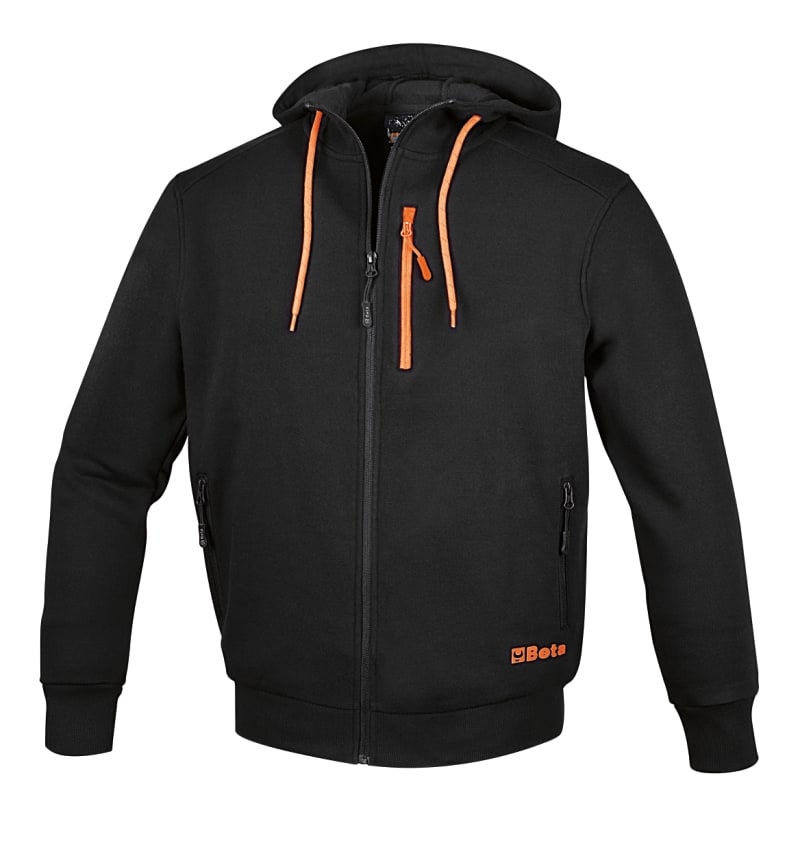 BM SPA BMM076650000 FELPE ZIP LUNGA C/CAPPUCCIO BLACK TG. XS
