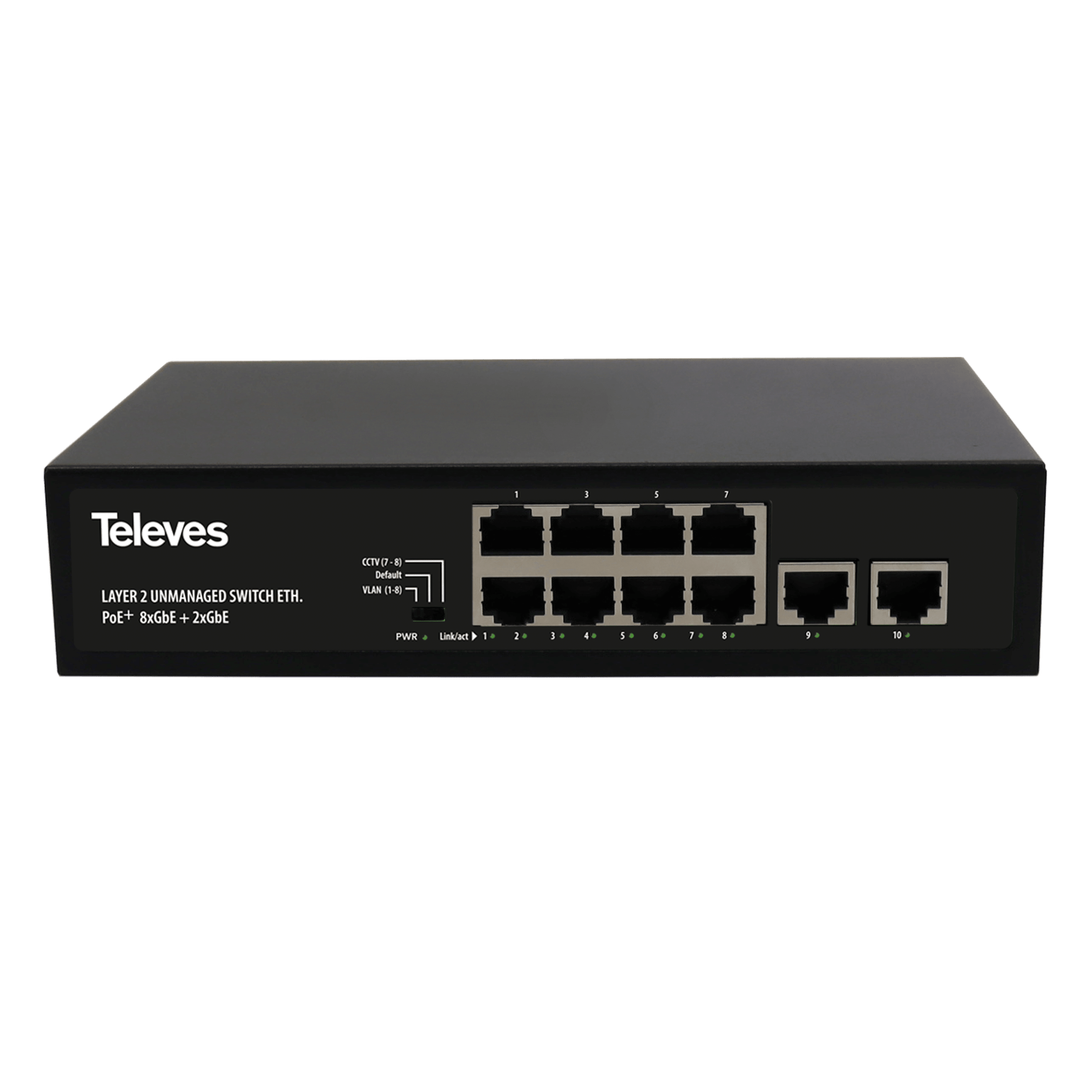 TELEVES ITALIA SRL - TVV768112 SW.ETH.L2 NO GEST. 8XGBE(POE+,120W)+2XGB