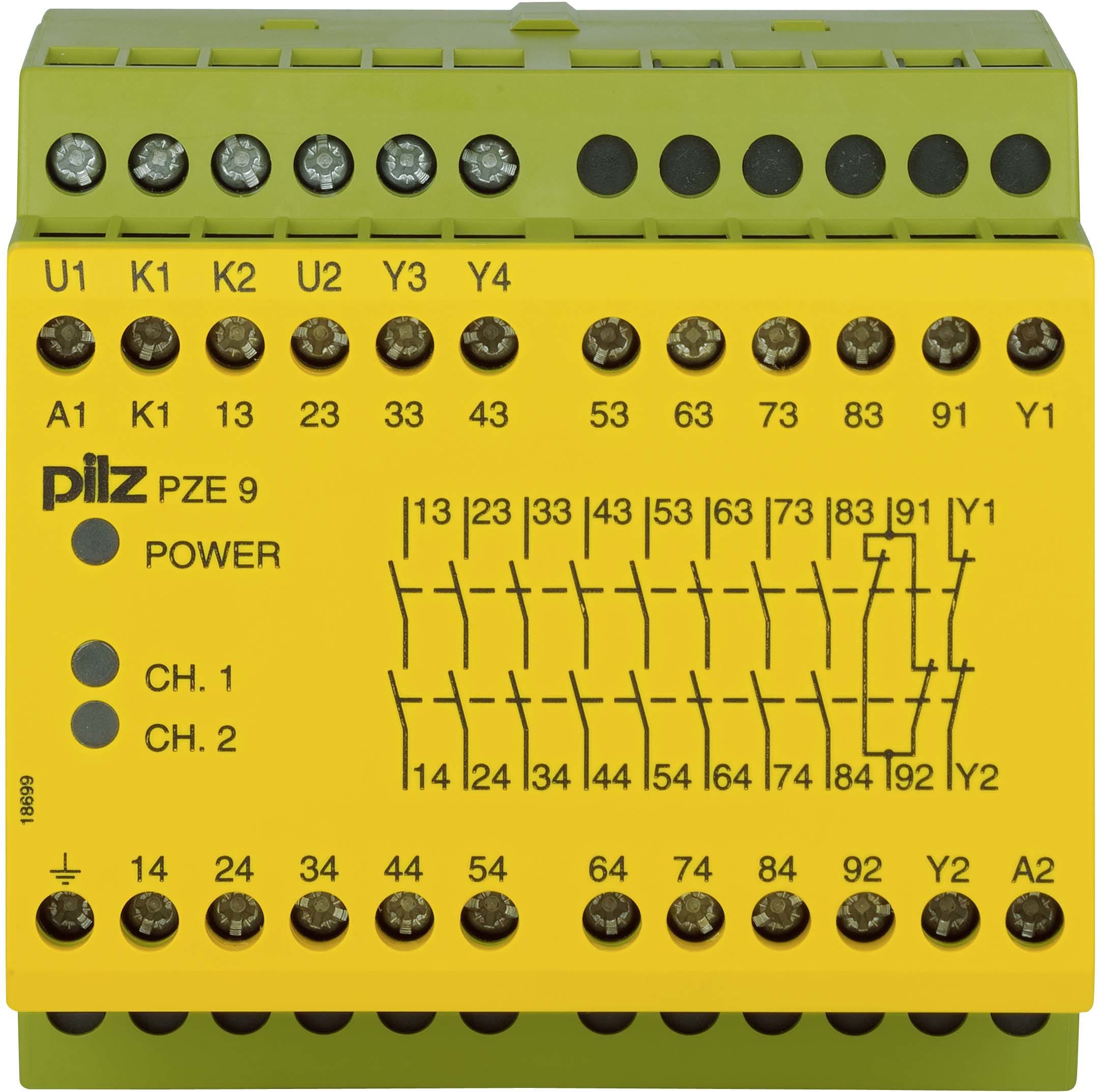 PILZ ITALIA SRL PIZ774143 PZE 9 110-120AC 8NA+1NC