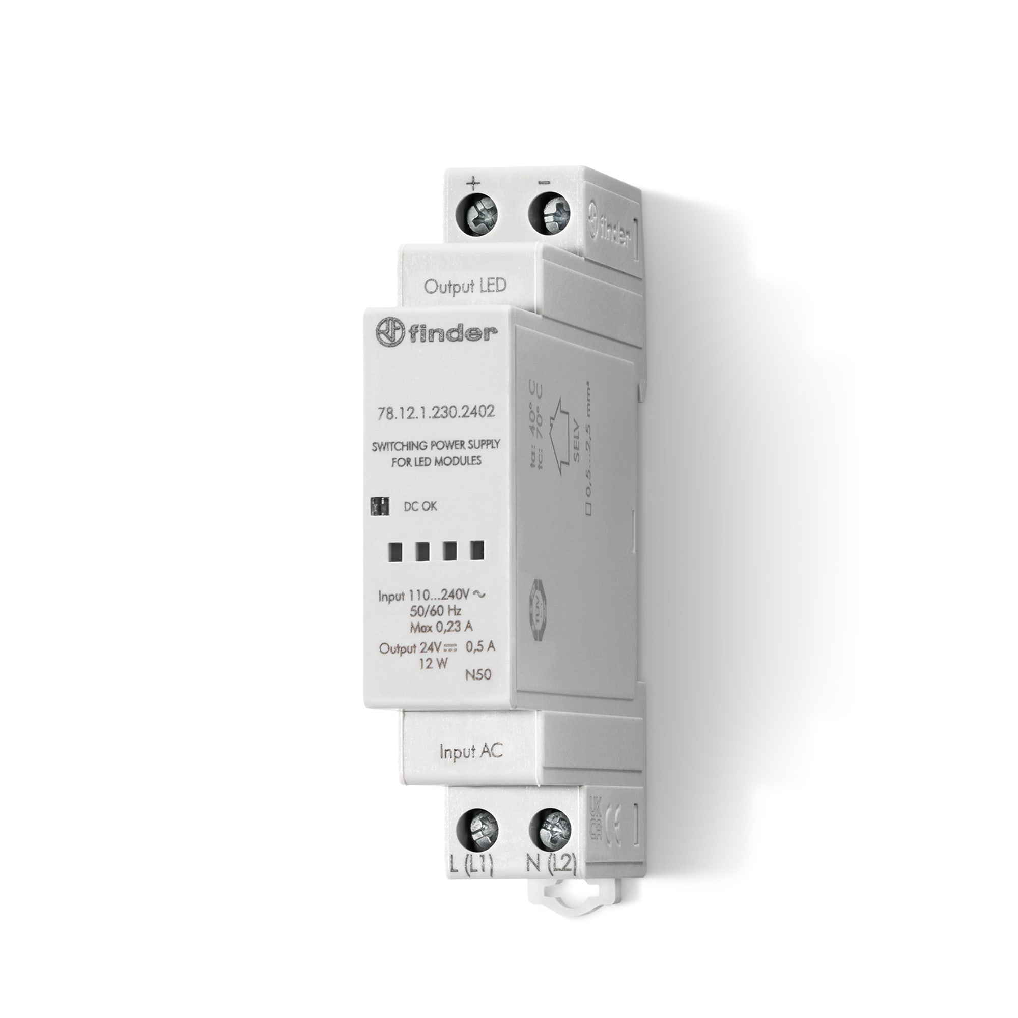 FINDER SPA - FIN781212302402 ALIMENTATORE SWITCHING 12W 24VDC (0,5A)