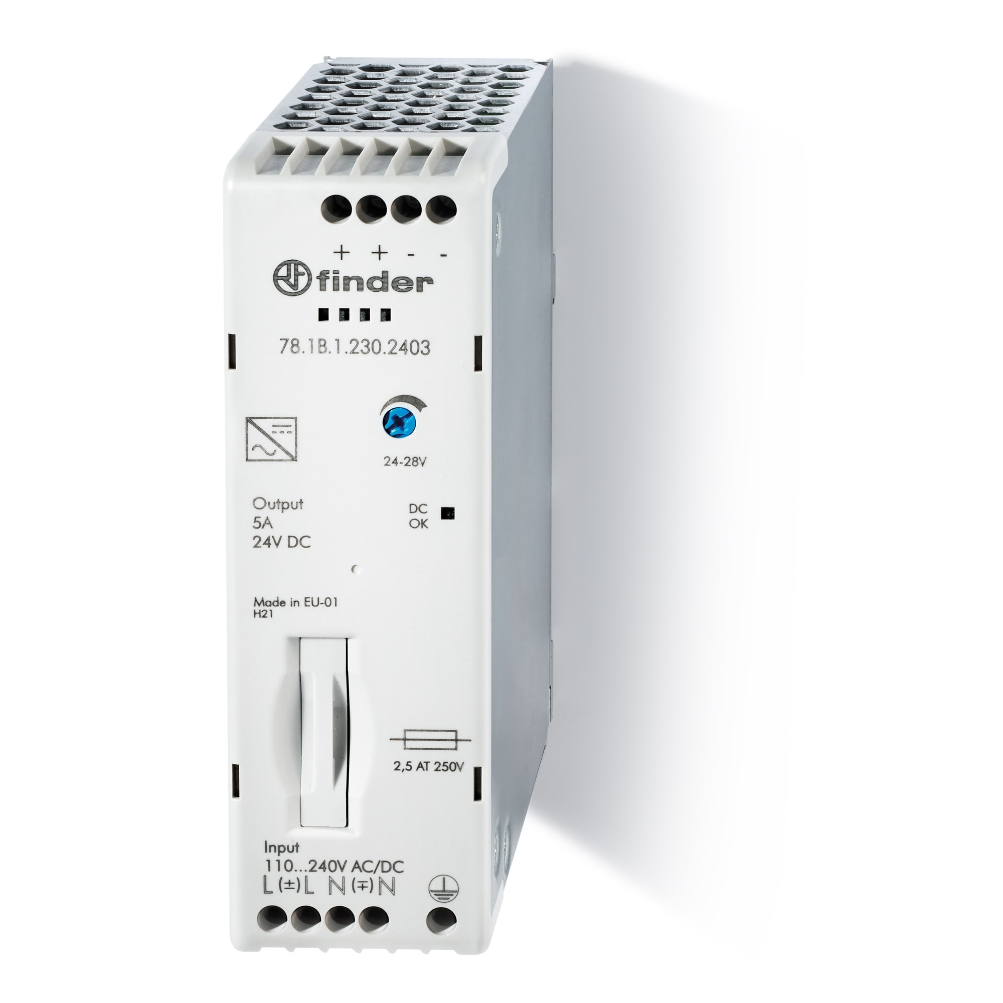 FINDER SPA FIN781B12302403 ALIM. SWITC. 120W 24VDC (5A) COMPATTO