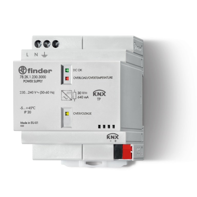 FINDER SPA FIN782K12303000 KNX POWER SUPPLIER 640MA 4 MODULI