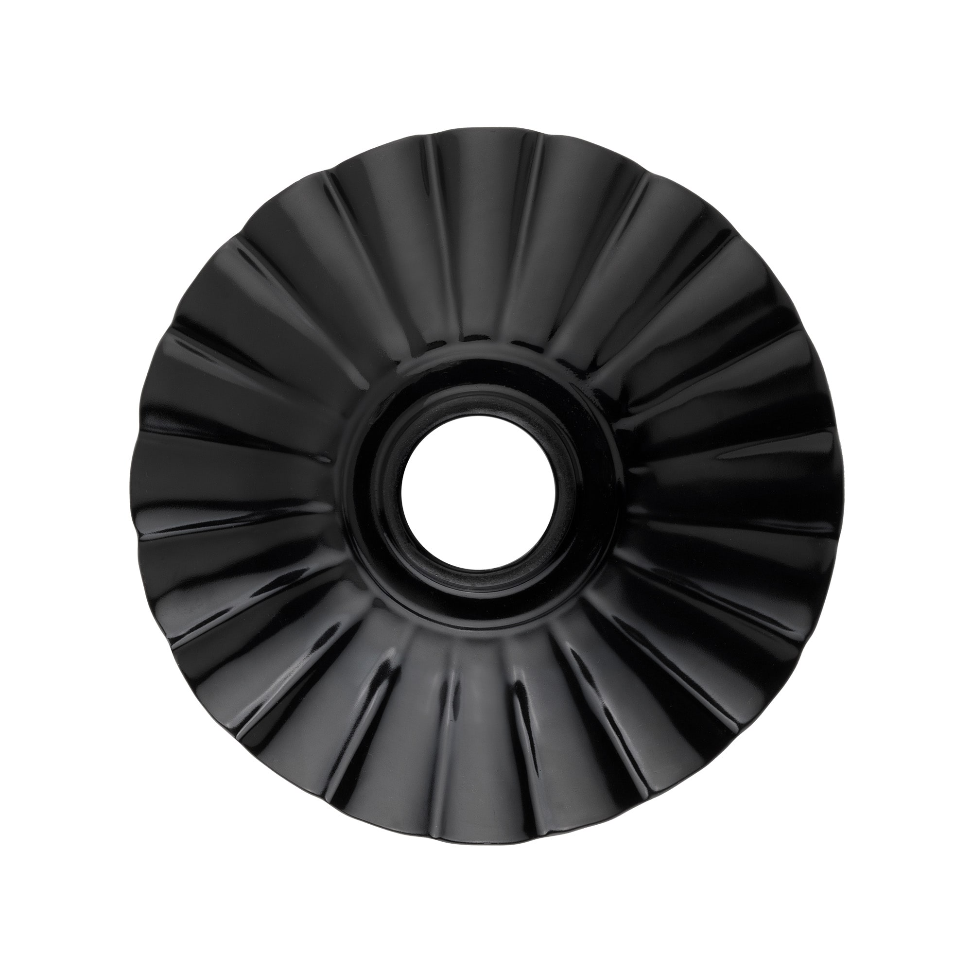 LE PROLUNGHE SAS PRG7874/N PIATTO ONDA PORCELLANA NERA D.20 CM