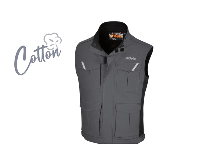 BM SPA BMM079370404 GILET WORK COTTON MEDIUM GREY TG.XL