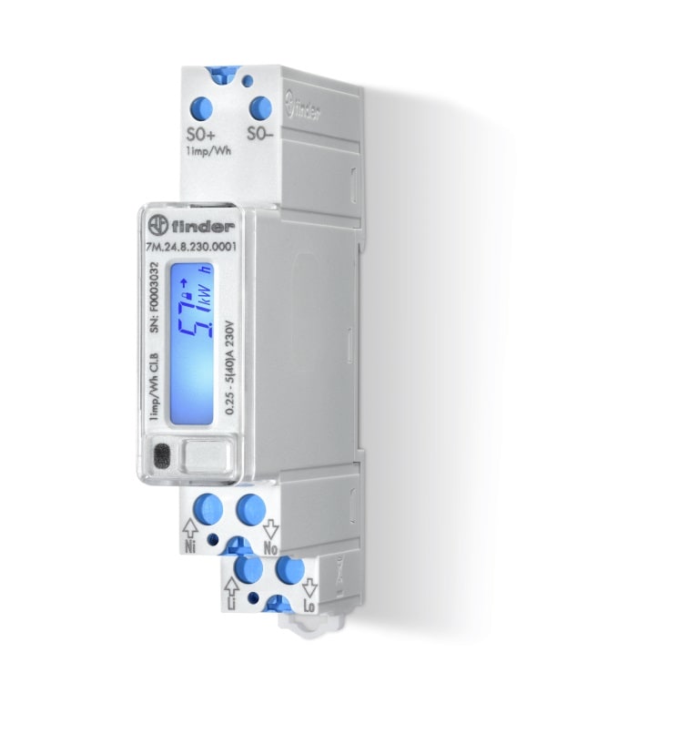 FINDER SPA FIN7M2482300001 CONTATORE ENERGIA 40A SOLO KW MONOFASE