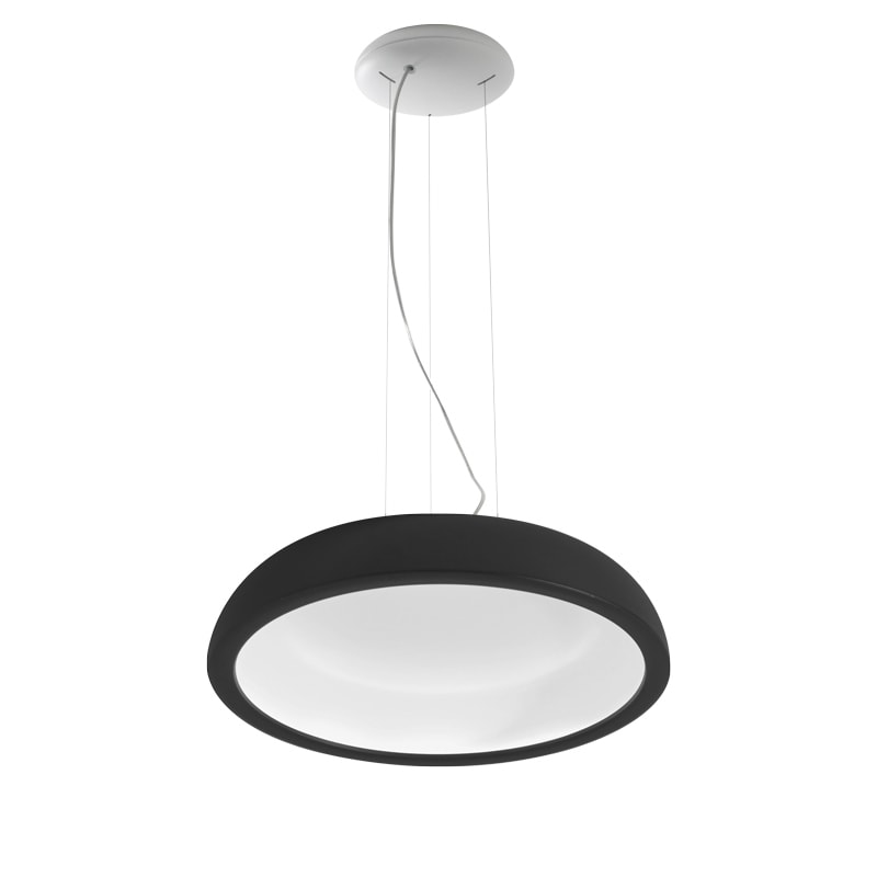LINEA LIGHT-STILNOVO SNV8537 REFLEXIO SOSP.37W NERO/B.CO RAGG