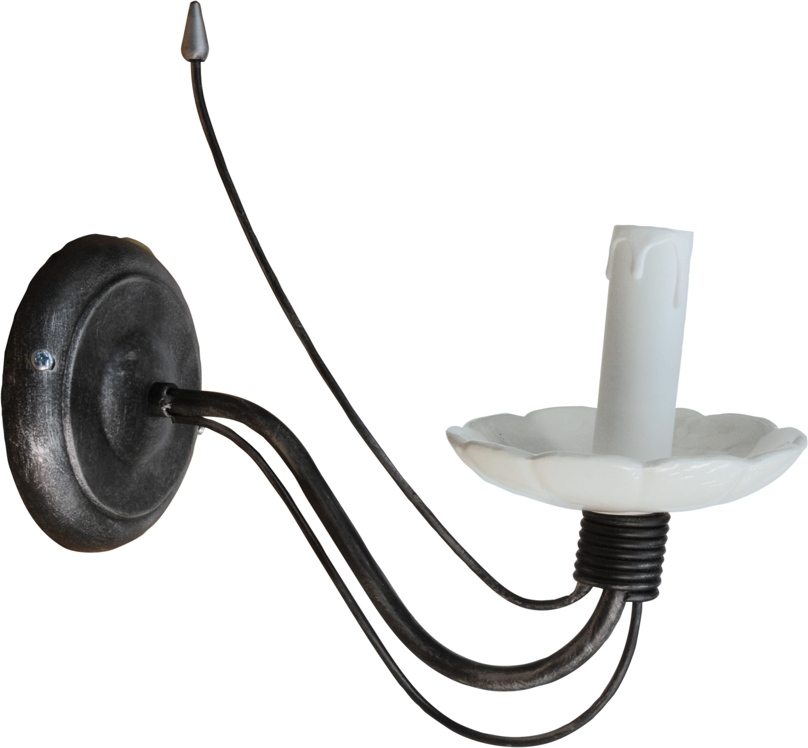 LE PROLUNGHE SAS PRG8030 APPLIQUE E14 1 LUCE PIATTINO D.12CM+CAND