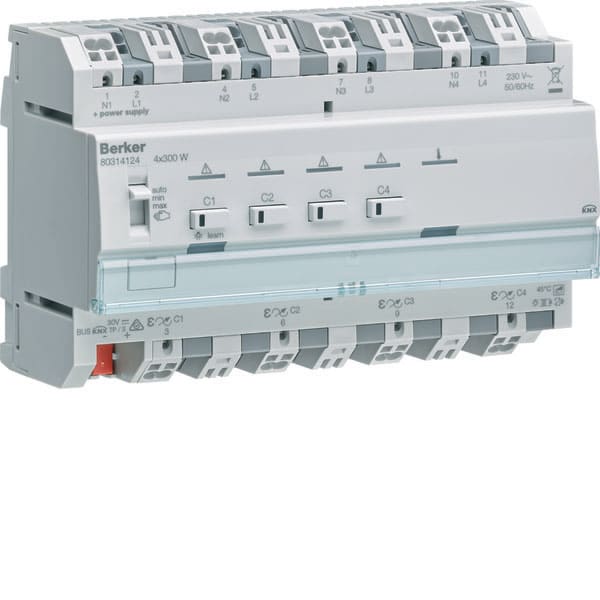 BERKER - BRK80314124 MOD.KNX TP DIMM RLC 4 OUT 1200W 230V 8M