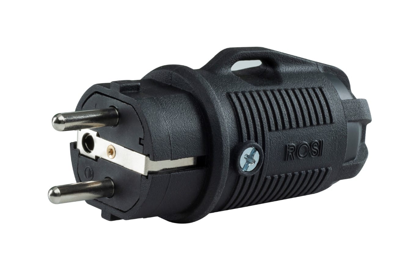ROSI MATERIALE ELETT RCO80410 SPINA MOBILE SCHUKO IN GOMMA IP44