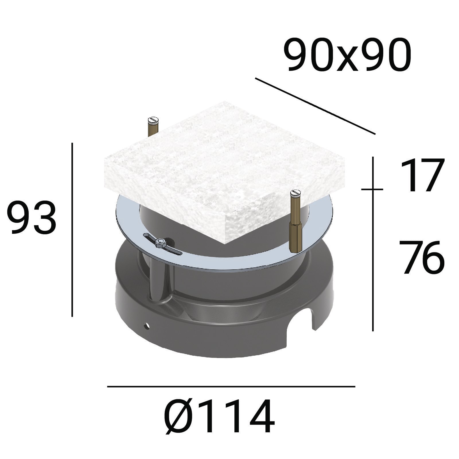 LINEA LIGHT (ILED) ILD83410 ACESS.CONTROC.ORMA C/FLANGIA 8W