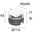 LINEA LIGHT (ILED) ILD83410 ACESS.CONTROC.ORMA C/FLANGIA 8W