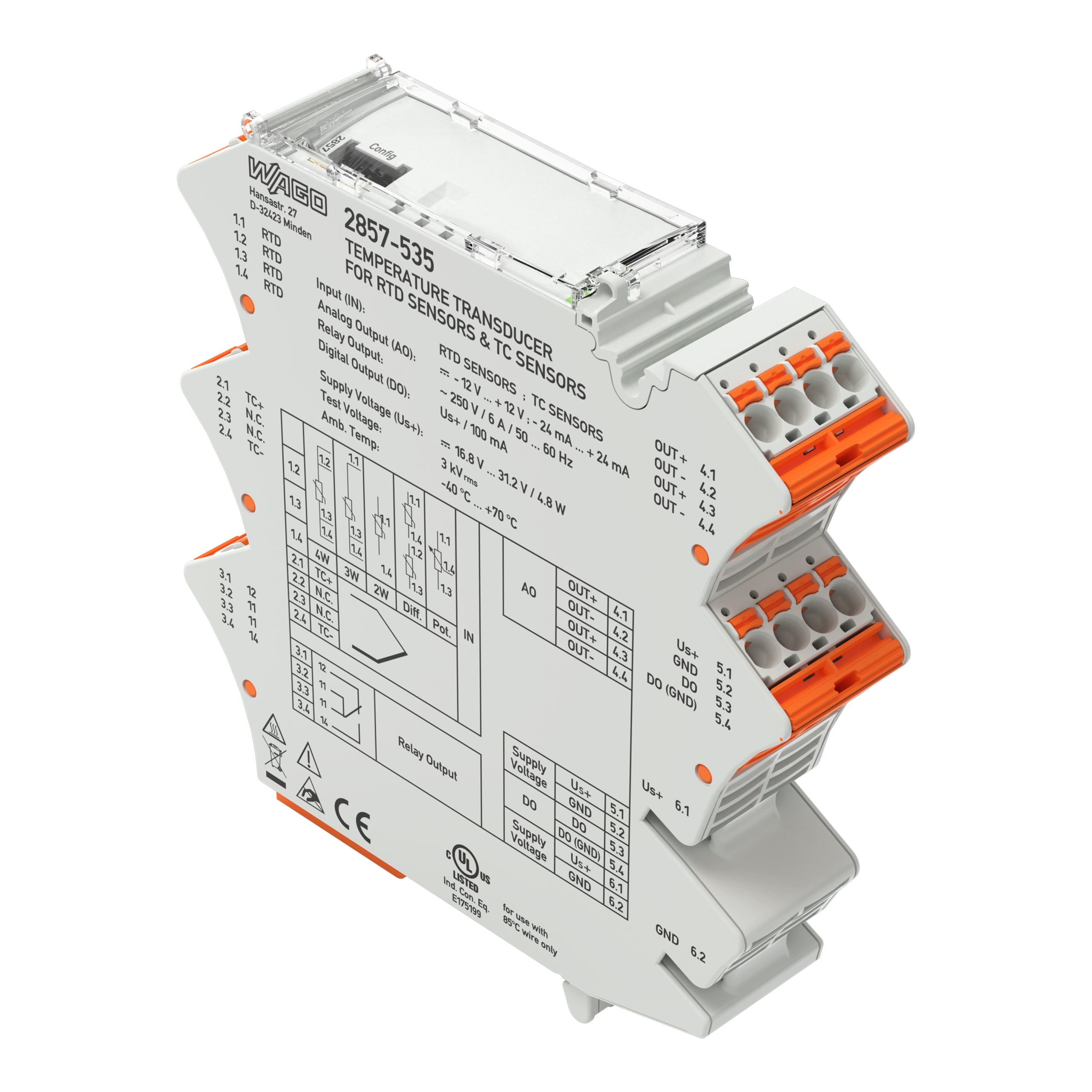 WAGO ITALIA SRL WAG2857-535 INTERFACCIA UTENTE TRASDUTTORE T