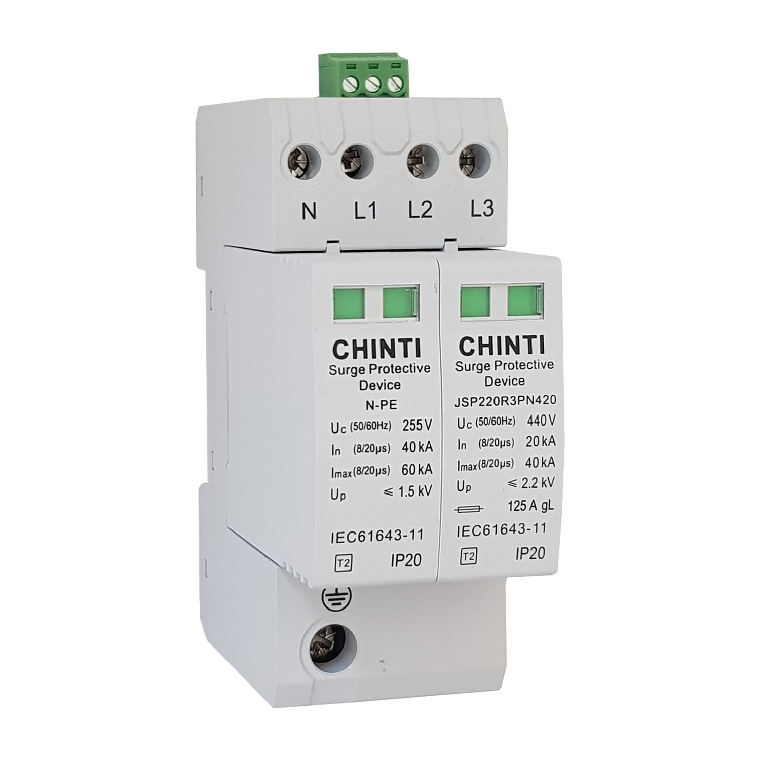 CHINT ITALIA INVESTM - CHT81307 JSP220R3PN420 -SPD TIPO2+CT 40KA 3P+N 42