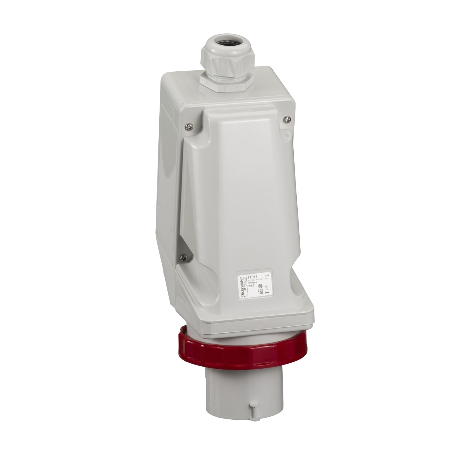 SCHNEIDER ELECTRIC - SNR81583 Spina fissa BT da parete IP67 63A 380V 3P+N+T