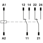 PHOENIX CONTACT PHC2908777 REL-SR- 24DC/2X21/FG RELE SICUREZZA