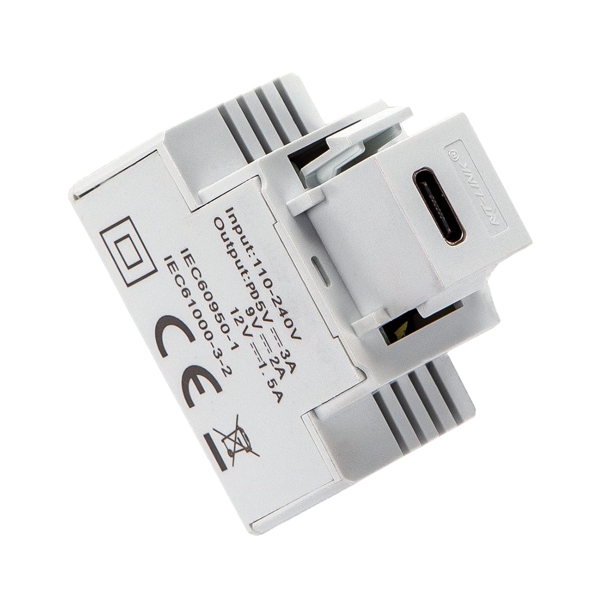 FANTON SRL FME82901 ALIM.1 USB-C 3A INC.KEYSTONE COMPATTO BI