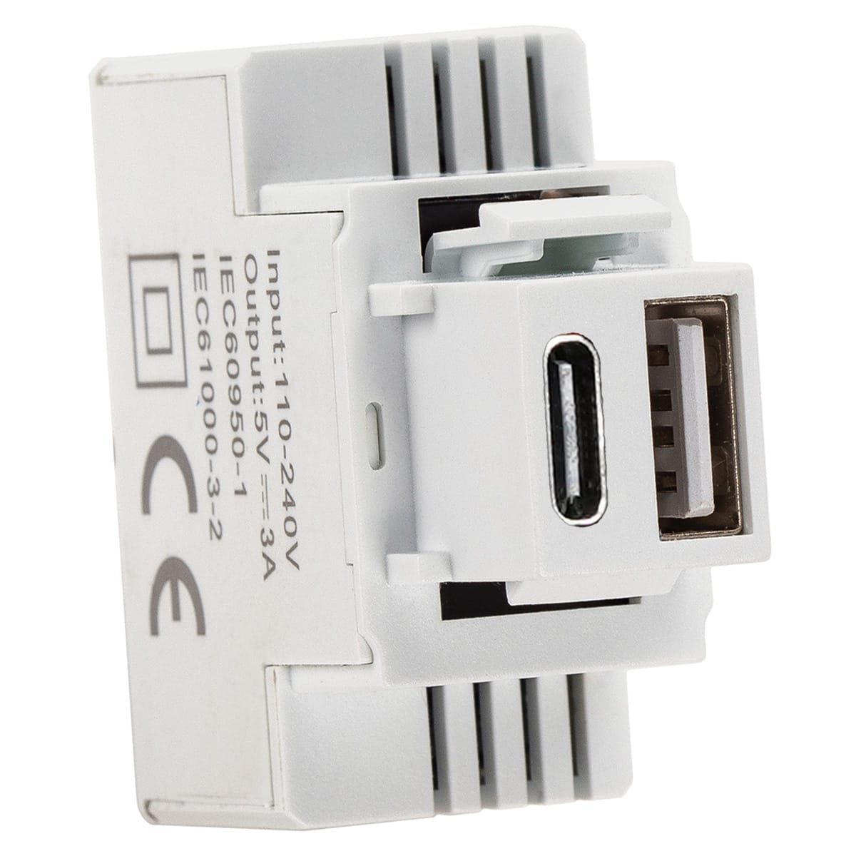 FANTON SRL FME82903 ALIM.USB-A+C 3A INC.KEYSTONE COMPATTO BI