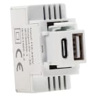 FANTON SRL FME82903 ALIM.USB-A+C 3A INC.KEYSTONE COMPATTO BI