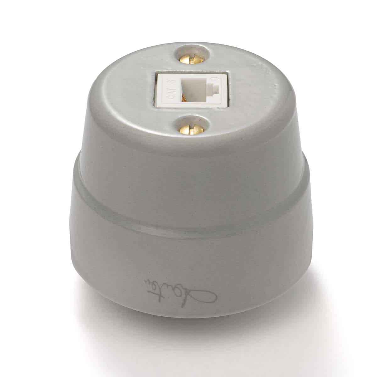 FANTON SRL FME84019GR PRESA RJ45 CAT.6 UTP 180° IN CERAMICA GR