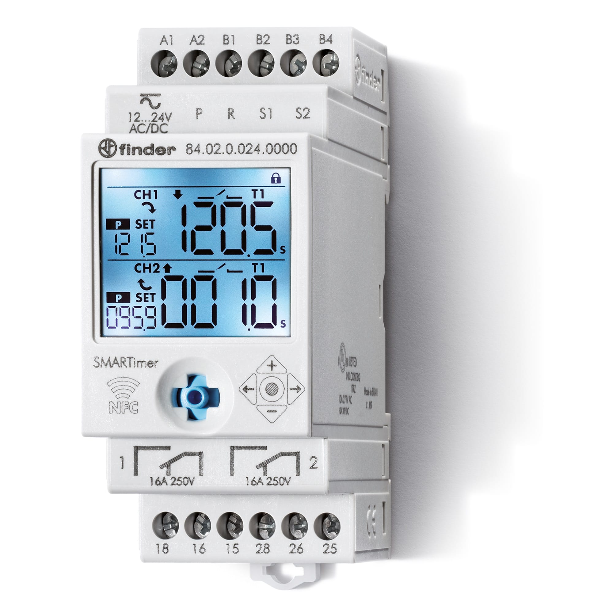 FINDER SPA FIN840200240000 SMARTIMER NFC 12...24V AC/DC 2 CANALI