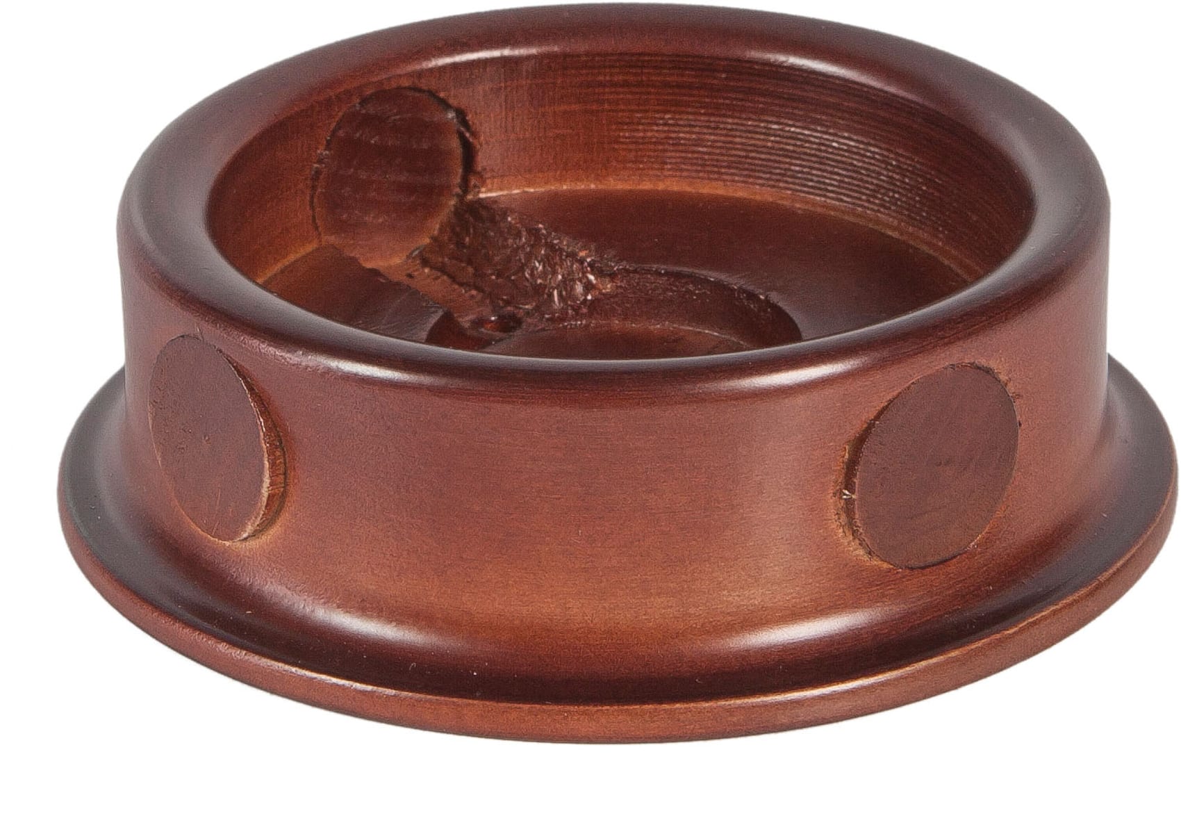 FANTON SRL - FME84048 BASE IN LEGNO 140MM 3FORI+TAPPI NOCE