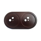 FANTON SRL - FME84056 BASE LEGNO OVALE DOPPIA 176X98MM NOCE
