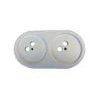 FANTON SPA - FME84057 BASE LEGNO OVALE DOPPIA 176X98MM BIANCO