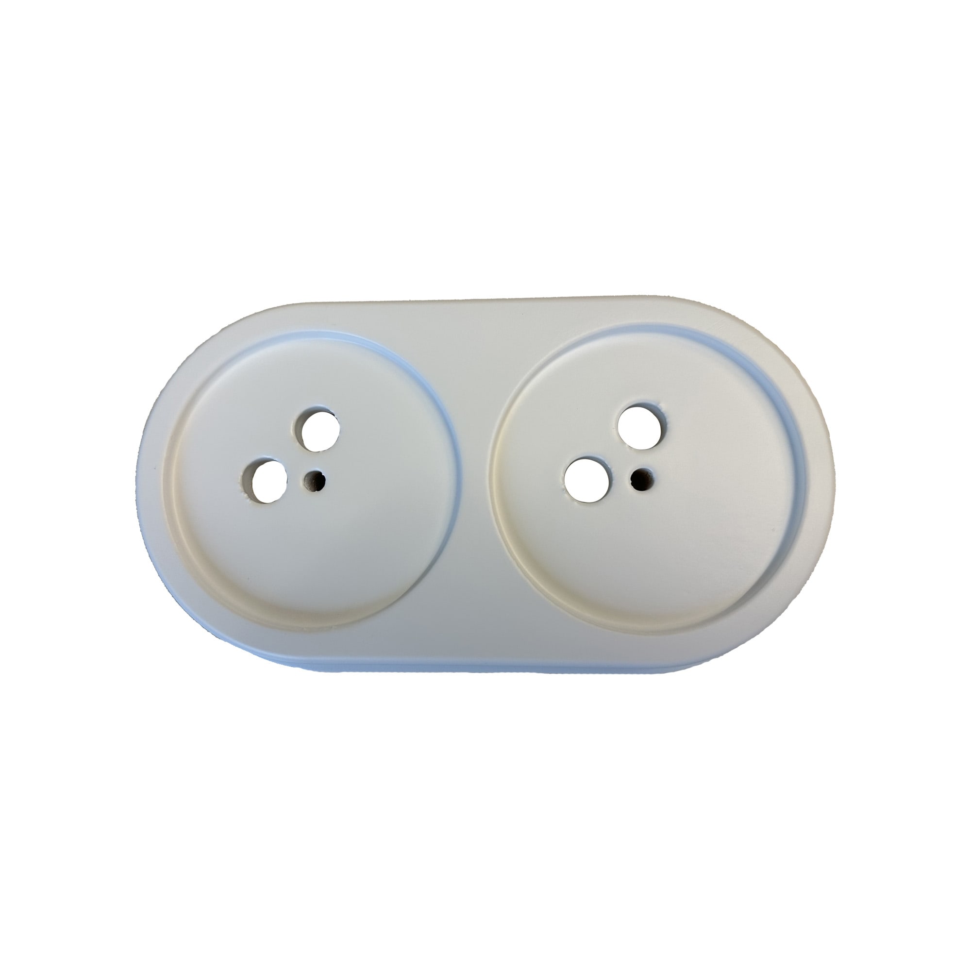 FANTON SRL - FME84057 BASE LEGNO OVALE DOPPIA 176X98MM BIANCO