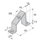 SCAME PARRE SPA SCA865.200 STAFFA DI SUPPORTO IN ACCIAIO