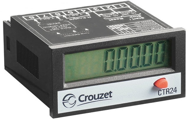 CROUZET CRO87622061 ELECTRONIC IMPULSE COUNTER CTR24, LCD, 8