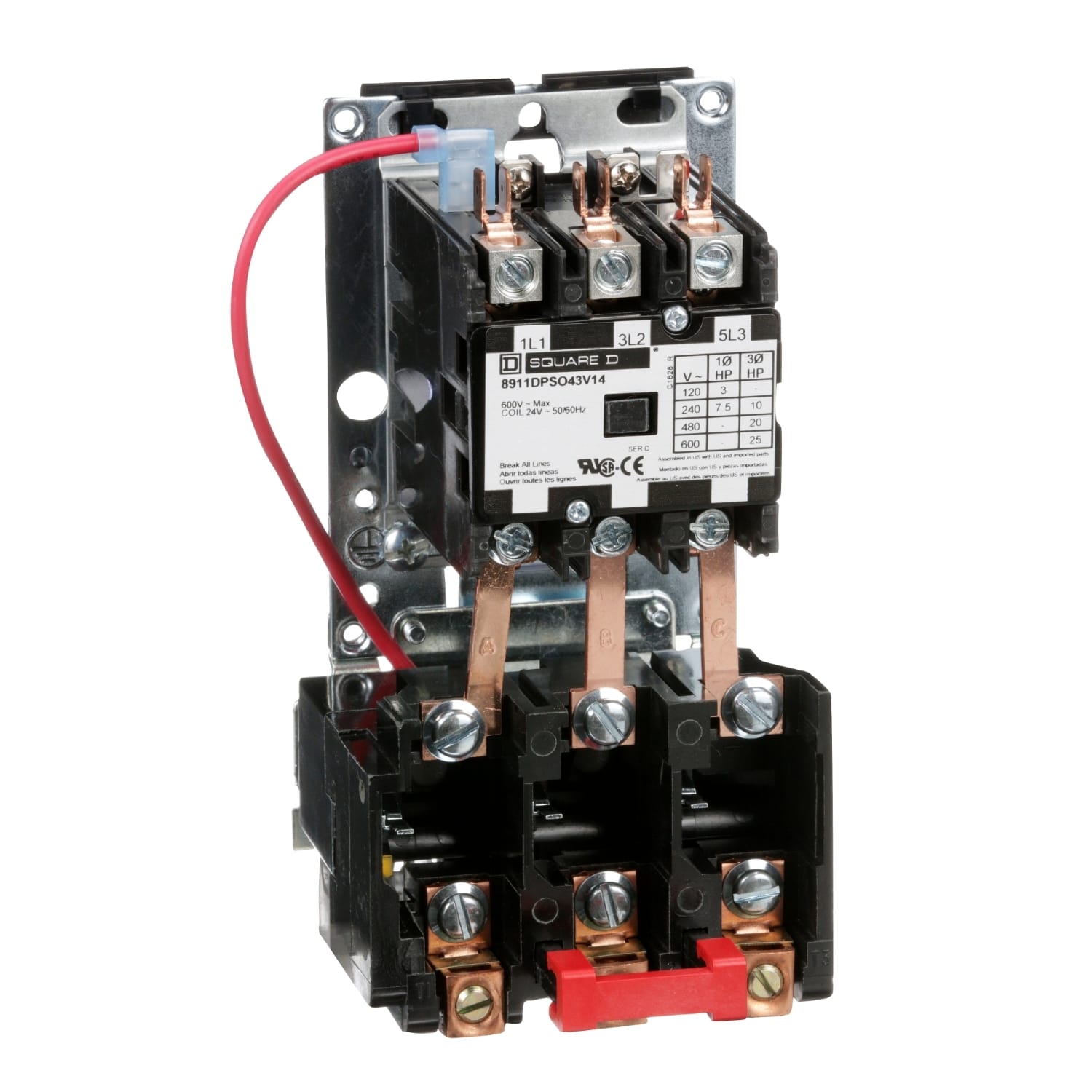 SCHNEIDER ELECTRIC SNR8911DPSO43V14 CONTATTORE OPEN TYPE 2 POLI