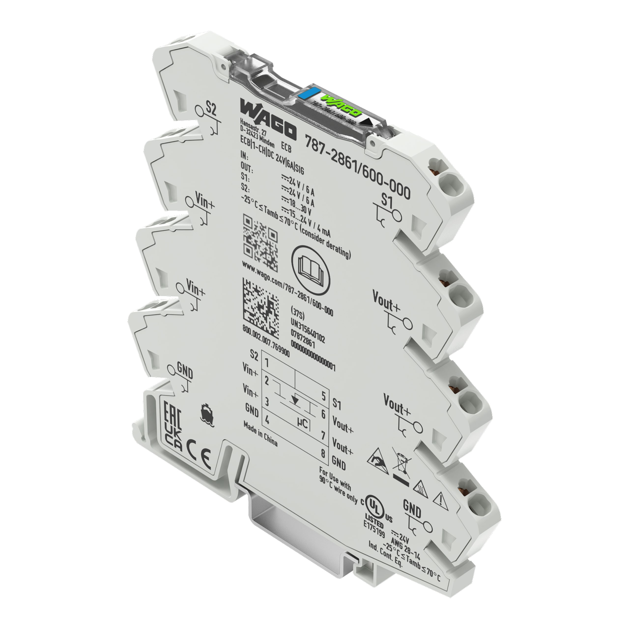 WAGO ITALIA SRL WAG787-2861/600-000 ECB 1 CANALE DC 24V